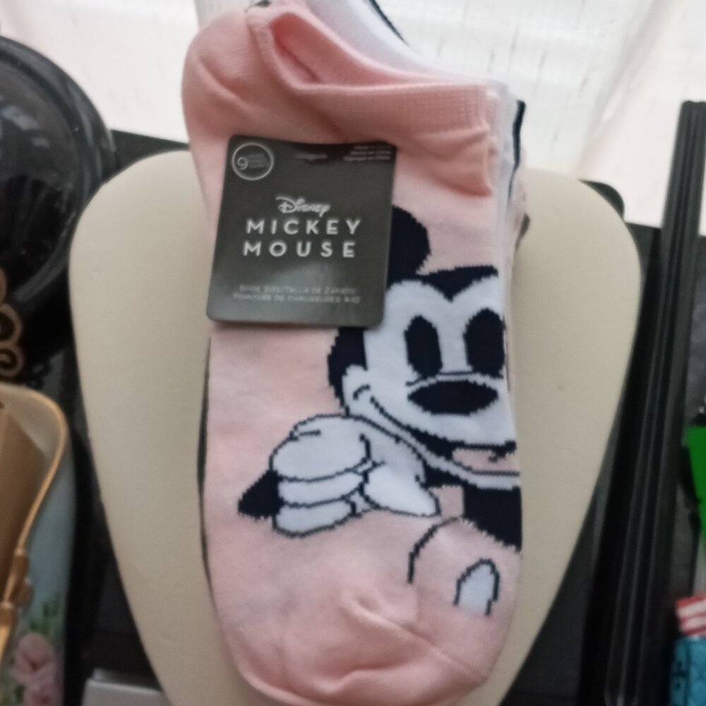 Disney Mickey Mouse Ankle No Show Socks 9 Pairs Bundle NWT